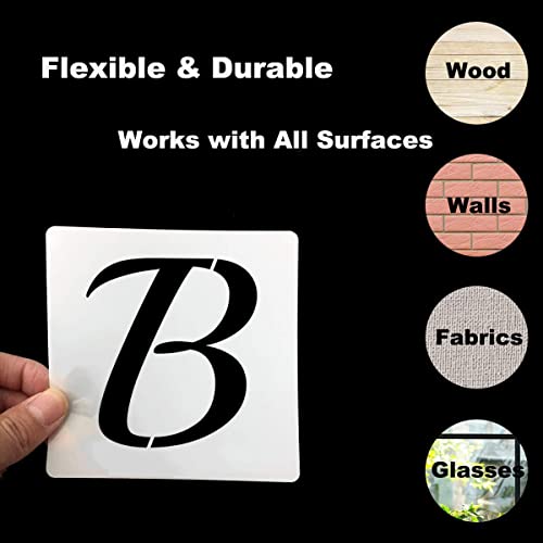 4 Inch Alphabet Letter Stencils for Painting (70 Count)