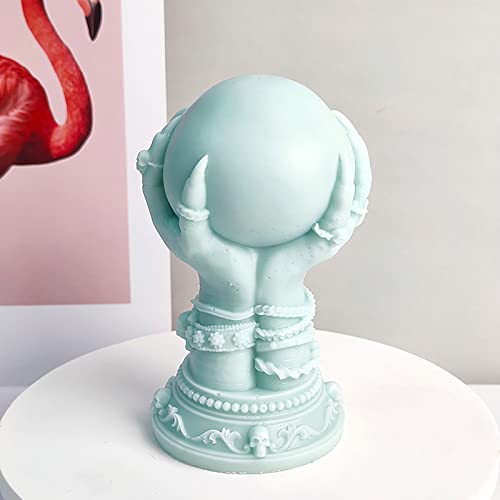 Ball & Claw Skull Rose Candle Molds