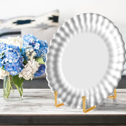 5 Pack 6 Inch Gold Metal Display Stands Plate Stand Display Stands for Picture (5 Count)