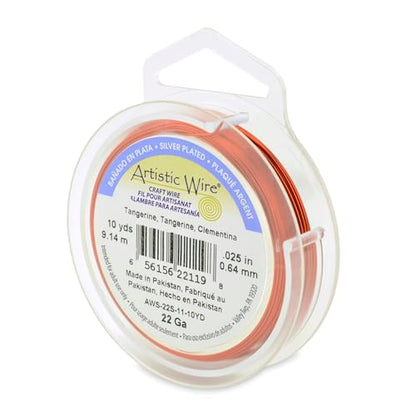 22 Gauge Silver Plated Tarnish Resistant Colored Copper Craft Wire