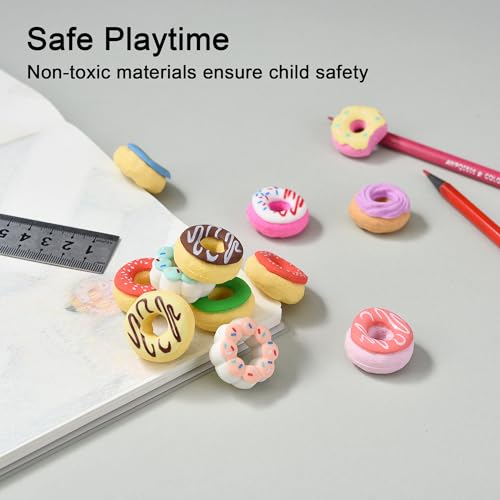 Donut Erasers for Kids Bulk (24 Count)