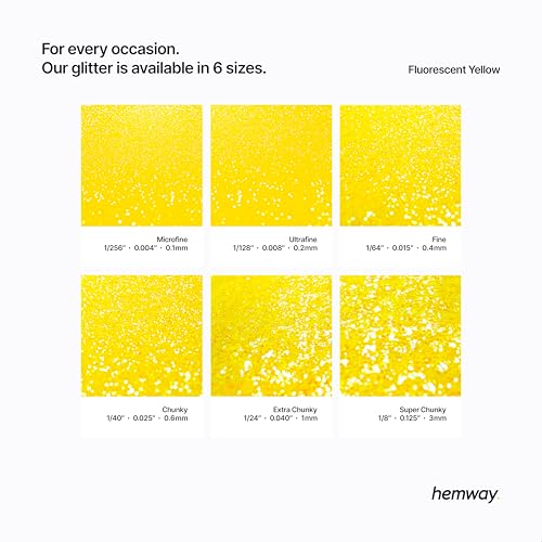 Resin Glitter Fluorescent Yellow 100g Extra Chunky (3.5274 Ounce)