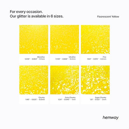 Resin Glitter Fluorescent Yellow 100g Microfine (3.5274 Ounce)