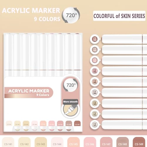 Water Based Acrylic Paint Markers (9 Count)
