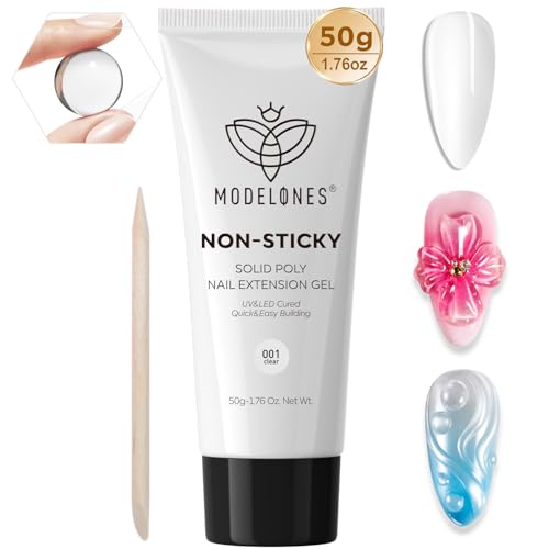50g Clear Solid Builder Gel for Nails Poly Nail Gel Extension
