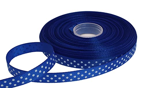 Polka Dot Grosgrain Ribbon 25 Yard Each Roll 100% Polyester (75 Foot)