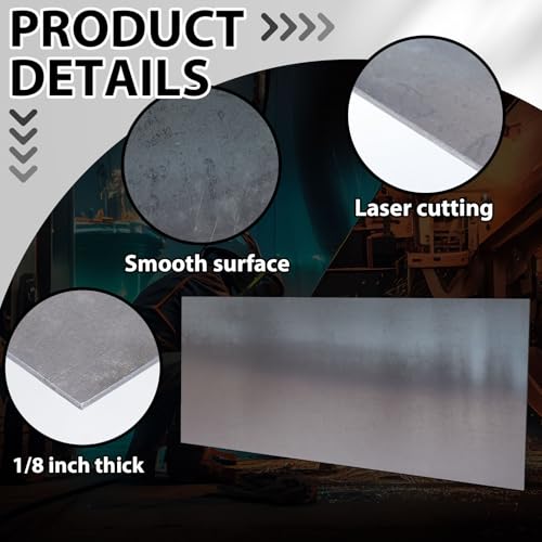 12 x 24 Inch A36 Carbon Steel Sheet 0.08" Thickness Length 14 Gauge Hot Rolled Steel Plate for Automotive Sheet Metal