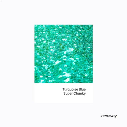 Resin Glitter Turquoise Blue 100g Super Chunky (3.5 Ounce)