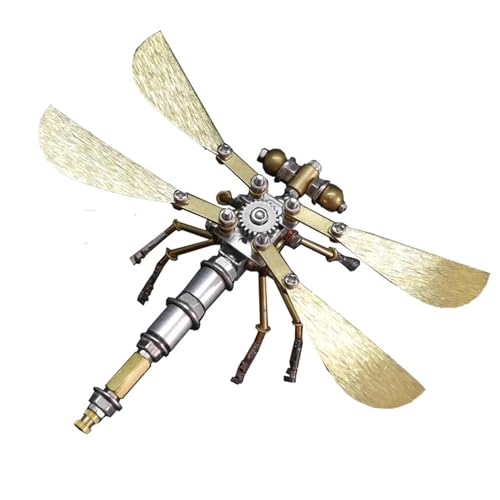 3D Metal Puzzle Kit for Adults Teens Steampunk Dragonfly 140+ Pcs Mechanical Assembly Models 3 Hours to Build Ideal for Gifts and Decorations
