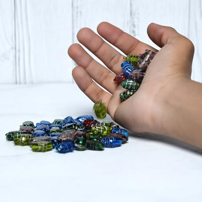 2 3 LB Bag Assorted Glass Beads Fish for Jewellery Making (150 Count)