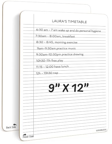 Dry Erase Board with Lines for Desk