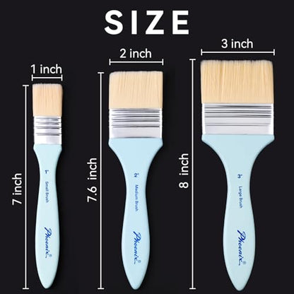 Flat Paint Brush Set (3 Count)
