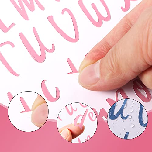 576 Pcs 8 Sheets Letters Stickers Vinyl Alphabet Number Decals Back to School Supplies for Water Bottles Cups Mailbox Scrapbooking Bulletin Board Classroom Decor (8 Count)