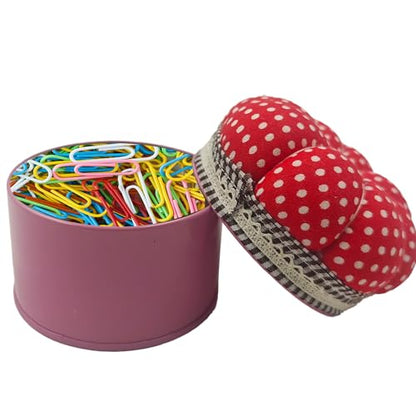 Pumpkin Shaped Pin Cushion with Storage Box