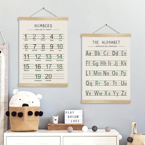 Alphabet and Numbers Wall Chart Set of 2 (2 Count)