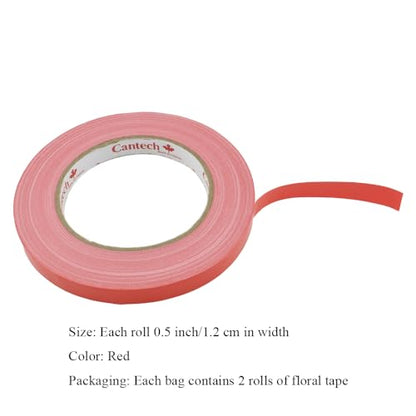 Red 0.5Inch Wide Floral Tape (600 Foot)