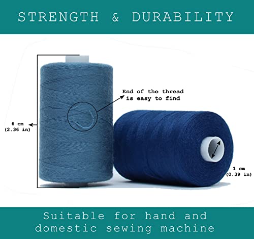 Sewing Thread in Blue Color Tones (18000 Foot )