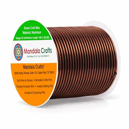 22 Gauge Brown Anodized Aluminum Craft Wire