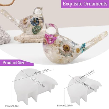 2Pcs Bird Resin Molds (2 Count)
