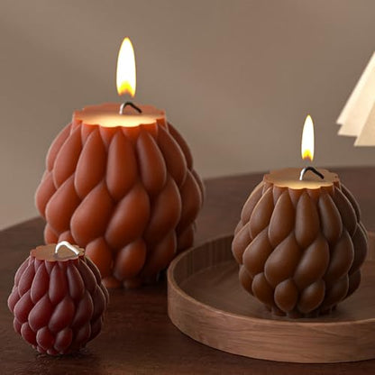 3 Pack Spiral Ball Cylinder Soap & Candle Mold (3 Count)
