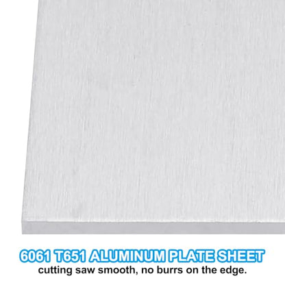 6061 T651 Aluminum Sheet Metal 4 x 4 x 1 (3 Count)