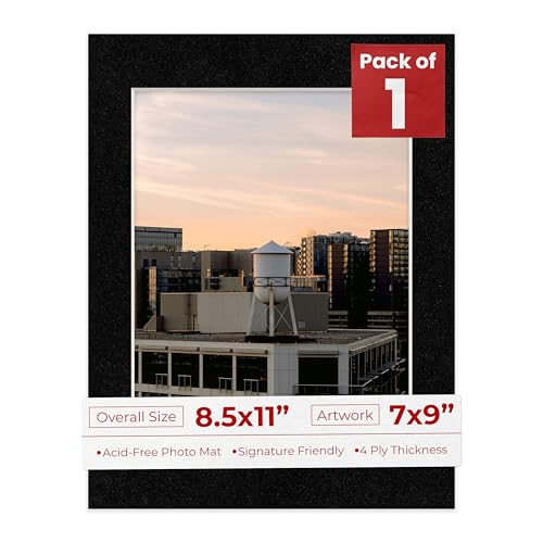 8.5x11 Mat Bevel Cut for 7x9 Photos
