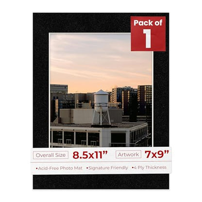 8.5x11 Mat Bevel Cut for 7x9 Photos