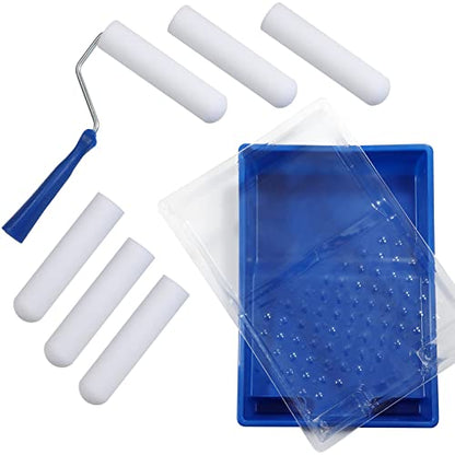 6 Inch Foam Paint Roller Kit Mini Roller with Tray & Refills