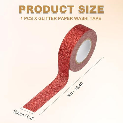 1 Roll Glitter Paper Washi Tape
