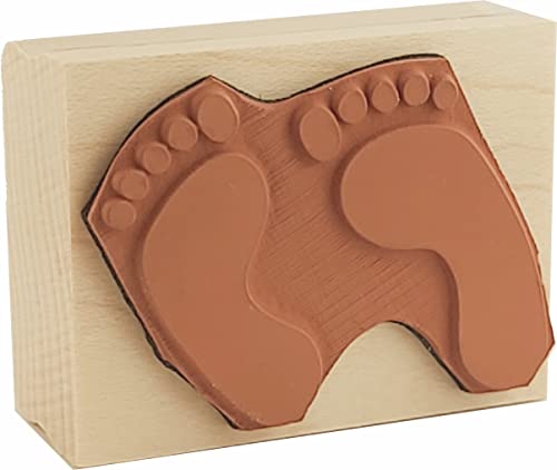 Feet Footprints Rubber Stamp