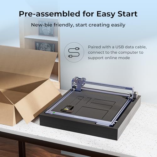 10W Laser Engraver Machine with Honeycomb Laser Bed 500x500