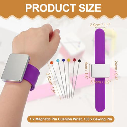 Magnetic Wrist Pin Cushions for Sewing