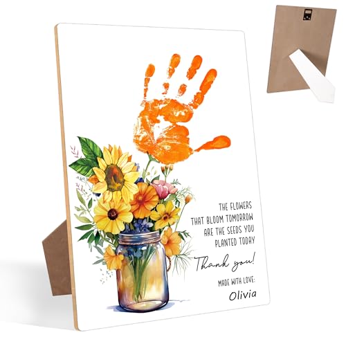 DIY Flowers Handprint Keepsake for Teacher Appreciation Gifts (10 Count)