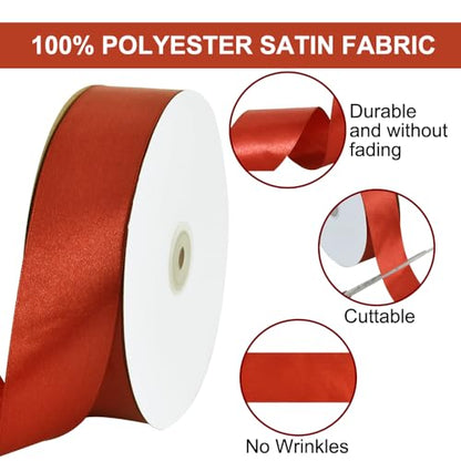 100 Yard Rust Satin Ribbon 1