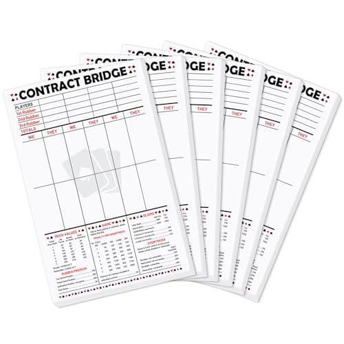 150 Sheets Large Contract Bridge Score Pad and Tallies (150 Count)