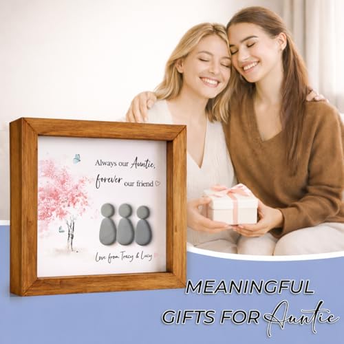 Personalized Pebble Art Frame for Auntie