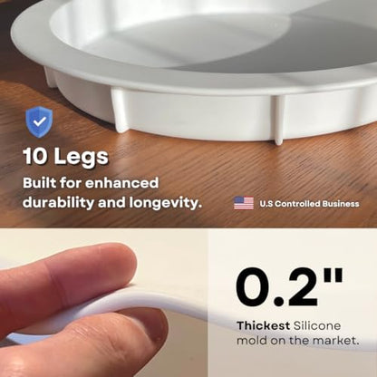 Premium Round Resin Table Silicone Mold 10"x2"