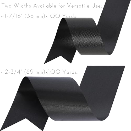 1.5 Inch Black Polypropylene Ribbon