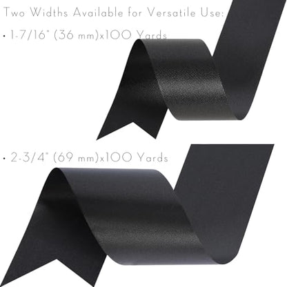 2.5 Inch Black Polypropylene Ribbon