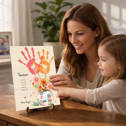 Teacher Appreciation Gift DIY Handprint Kit Art Plaque for Teacher