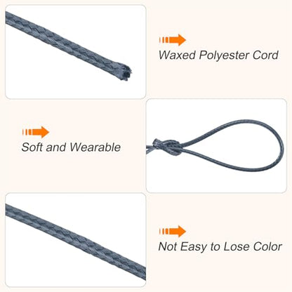 Waxed Cord 1.2mm Waxed Polyester Cord 175 Yard Wax String for Bracelet Making