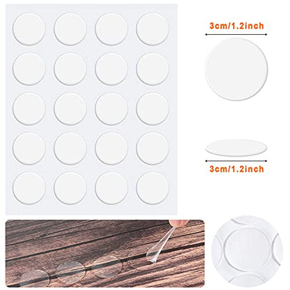 200 Pcs Double Sided Adhesive Dots Clear Glue Point Tape Stickers Balloon Glue Round Mini No Traces Adhesive Sticker Dot Sticker for Classroom Decor Craft DIY Office (200 Count)