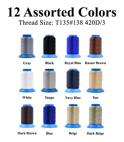 Size 138 420D T135 12 Neutral Bonded Nylon Thread (4320 Foot)