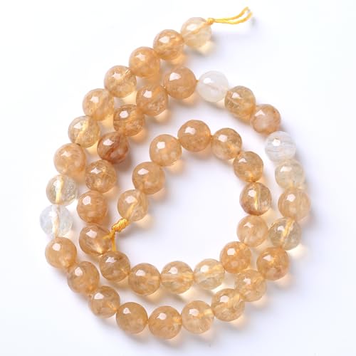 36pcs 10mm Natural Faceted Tea Watermenlon Jade Stone Beads for Jewelry Making Energy Healing Beads DIY Bracelet Necklace Accessories 15"