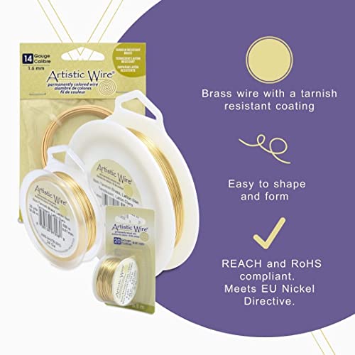26 Gauge Tarnish Resistant Brass Craft Wire