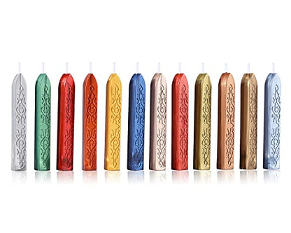 12Pcs Sealing Wax Sticks for Wax Seal Stamp (12 Count)
