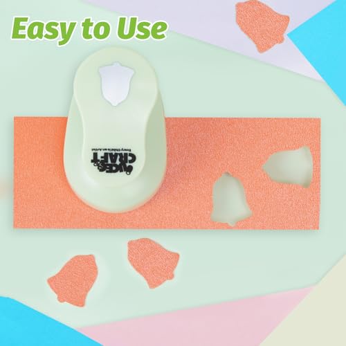Hole Punch 1 Inch Craft Christmas Snowflakes Bells Shapes with 30PCS Paper (33 Count)