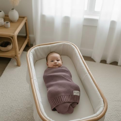 100% Organic Cotton Heritage Knit Textured Baby Quilt Blanket