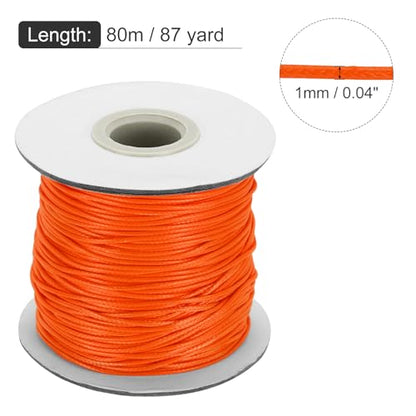 Waxed Cord 1mm Waxed Thread 87 Yard Wax String Leather Cord for Bracelet Making
