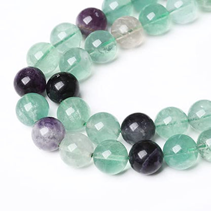 90pcs 4mm Natural Stone Beads Fluorite Gemstone Round Loose Beads for Jewelry Making DIY Bracelet Necklace 15"